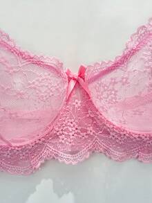 PetitDoll 1 chiếc áo ngực có gọng, cúp mỏng màu hồng dành cho nữ - Hồng - Xem 4