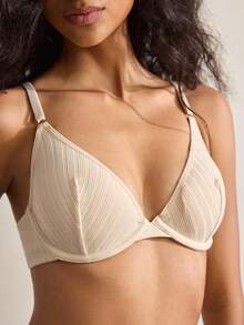 Ocili Bra Wanita Minimalis Tipis Tanpa Kawat Warna Aprikot, Tanpa Jahitan, Mengangkat dan Menopang, 1 buah - Aprikot - View 6