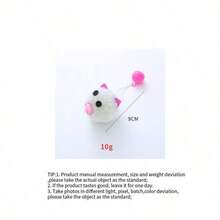 Cute Mouse Shaped Cat Toy With Bell Sound, Interactive Play For Cats - Multicolor - View 12