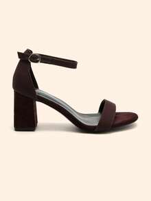 CUCCOO BASICS Women Heeled Sandals Summer Shoes - Coffee Brown - View 1