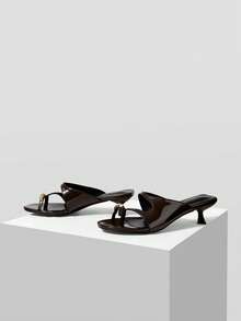 Mnmlis Giày sandal cao gót dành cho nữ - Cà phê nâu - Xem 2