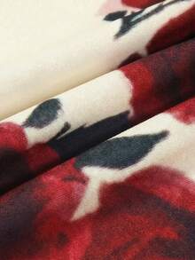 Franclia 针织印花圆领短袖女式连衣裙 - 杏色 - 查看 8