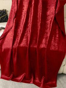 EMERY ROSE Bata de kimono con cuello en V elegante y mangas con volantes para mujer, adecuada para fiestas, reuniones y uso diario en primavera/verano - Rojo - Ver 7