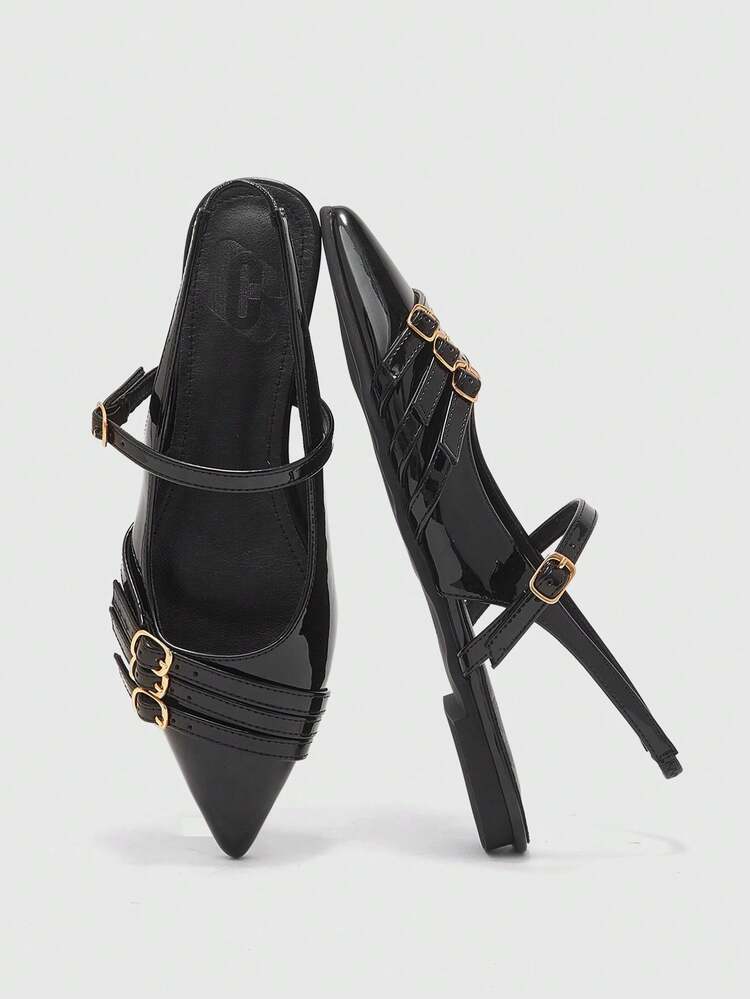 CUCCOO BIZCHIC Women's Fashion Commuter Wear Pointed Flat Shoes