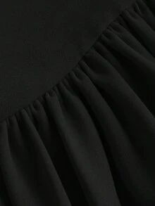 Firerie Kids 少女露肩收腰公主裙，休闲日常穿着，正式场合，派对礼服，生日及姐妹装，适合女孩日常穿着、假期、家庭聚会及特殊场合，姐妹装，春夏款，可爱、优雅、甜美、复古、时尚。适合妈妈、女儿和姐妹的亲子装。 - 黑色 - 查看 4