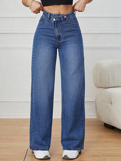 Wide leg jeans brillos mujer mujer Ropa vaquera de mujer Pantalones de mezclilla mujer pantalones vaqueros de mujer vaquero para mujer outfit pantalones rectos pantalones baggy