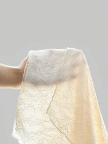 ROMWE Avant Vacation Style Layered Lace Twist Mini Dress For Women - Beige - View 5