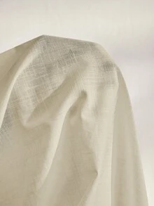 Ocili 100%纯棉柔软舒适荷叶边蝴蝶结睡裙，女士睡衣连衣裙 - 米色 - 查看 8