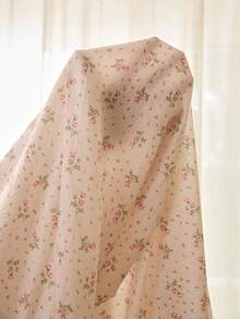 Women's Romantic Floral Print Plaid Frill Trim Square Neck Loose Nightgown - Green - View 8