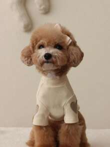 PETSIN Soft Stretch Fabric Skin-Friendly, Comfortable , Love-Shaped Pattern All Seasons Universal Daily Wear Pet Basic Shirt Small Medium Dogs Teddy Bear Pomeranian Shih Tzu Fashion Cute Pet Clothing Popular Pet Clothing Essential Daily Pet Clothing - Multicolor - View 12