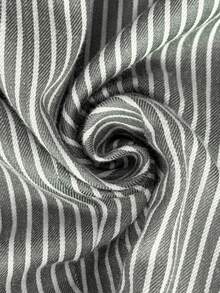 SHEIN Maternity Striped Side Tie Casual Romper - Grey - View 7