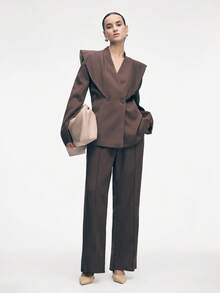 Tacones altos de punta fina y elegantes para mujer, versátiles para uso diario - Caqui - Ver 10