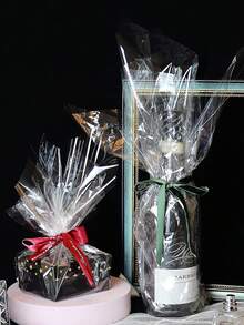 1roll Gift Wrapping Paper, Minimalist Clear Gift Wrapping Paper For Wedding, Party Valentine Day - transparent - View 2