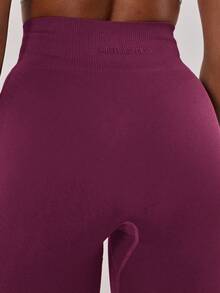 Musera Sport Quần legging không đường may, cạp chun, thích hợp cho kỳ nghỉ hè ở Ibiza, đi biển, chơi Padel, Tennis, Pickleball, tập gym, thể dục mùa thu đông. - Màu đỏ tím - Xem 5