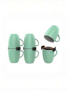 6 Packs Cup Stackable Holder, Coffee Cup Storage Organizer And Stackable Shelf For Saving Space In Kitchen Cabinet, Expandable Mug Rack For Cups, Coffee Mugs, And Tea Cups (Plastic ABS) - Black - View 7