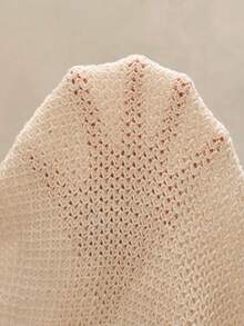 Nevyona 女士简约时尚露背性感沙滩针织上衣 - 杏色 - 查看 8