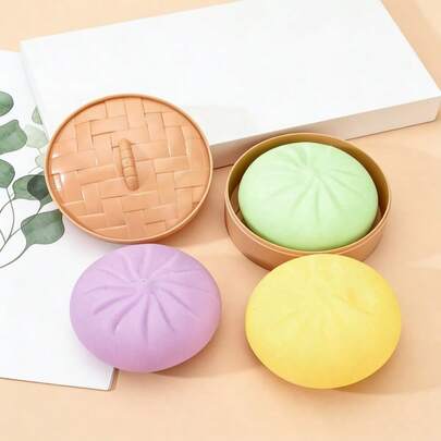 POKOJA LAND 1/3/6个饺子造型捏捏乐，饺子减压球，包子造型捏捏乐，成人礼物