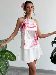 RiviMae Nevyona 女士露背休闲上衣，时尚沙滩度假上衣 - 彩色 - 查看 1