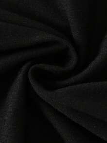 2件套幼儿男童休闲创意图案67闪电爆炸印花短袖T恤和短裤套装，舒适百搭，适合春、夏、秋季日常穿着。 - 黑色 - 查看 5