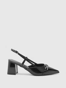 CUCCOO BIZCHIC Sandalias de tacón alto versátiles con talón grueso para damas - Negro - Ver 1