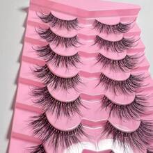 7 Pairs Faux Mink Lashes With Wispy Fairy, Cat Eye And Spiky Strip Design, Natural Look, For Eyelash Extension - Natural Lashes - View 7