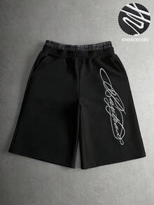 PAVTROS Men's Street-Style Dual Waistband Sweatpants With English Signature Embroidery, Suitable For Outdoor Music Festivals, Casual Outings, Gifts For Boyfriend/Husband, Anniversary Gifts, Light Grey Custom Pants Streetwear Pants Pants For Men Graphic Pants Black Baggy Pants For Men Wide Leg - Multicolor - View 6