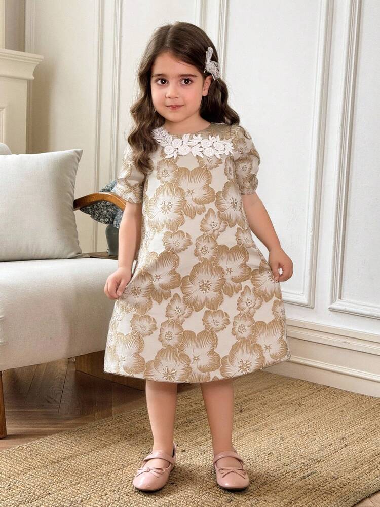 Young Girls Casual Dress, Autumn Summer