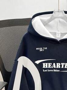 Sweatshirt Lengan Panjang Longgar Kasual Nyaman Gaya Y2K untuk Anak Laki-Laki Remaja, Cocok untuk Musim Gugur/Dingin - MultiWarna - View 5