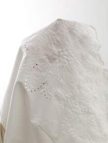 Vesra Women's Sleeveless Hollow-Out Tank Top + Matching Skirt 2 Pieces Set - White - View 6