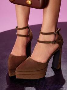 CUCCOO LuxiPop Women's Platform Water Platform High Heels - Brown - View 3