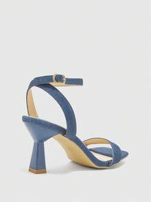 CUCCOO BIZCHIC Giày sandal đế dày màu xanh dương đơn giản dành cho nữ, giày công sở đa năng, phù hợp cho việc đi làm hàng ngày. - Màu jean - Xem 9