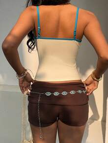 SHEIN Women's Digital Print Positioning Burn-Out Camisole - Multicolor - View 2