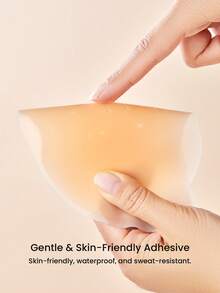 LUVLETTE Plus Reusable Sticky Self-Adhesive Backless Strapless Perforated No-Show Silicone Lift-Air Up Bra - Ginger - View 6