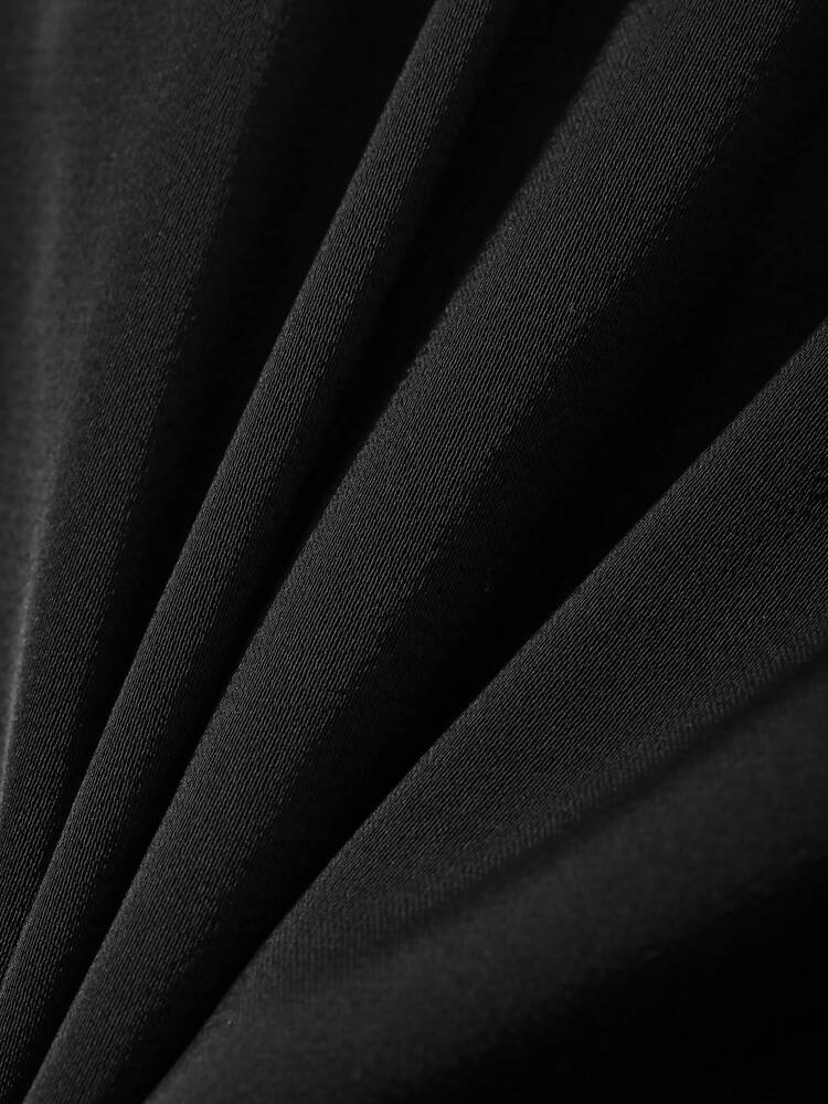 Spring & Summer Black & White Color Block Design Elegant Floral Prom Dress, One-Shoulder, Flared Hem, Ruffle Trim, Formal Party Cocktail Midi Dress Off The Shoulder Cocktail Dress