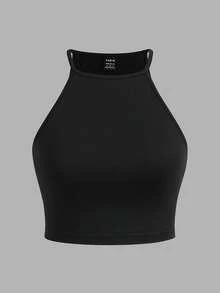 SHEIN EZwear 3件装豹纹休闲背心，适合夏季穿着，多件装女式露脐上衣，豹纹上衣，动物纹上衣，猎豹纹上衣，夏季上衣 - 彩色 - 查看 3