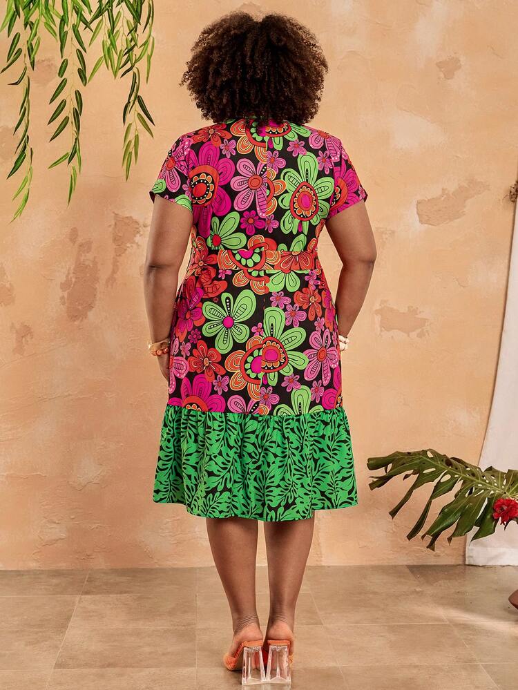 Plus Size Women's Printed Patchwork Dress,Vacation Outfits Women,Floral Dresses For Women,Holiday Outfits For Women ,Summer Outfit For Women ,Spring Outfit Women Plus Size Tropical Dress Plus Size Vacation Dress Tropical Vacation Outfits Plus Size Plus Size Boho Dress Plus Size Summer Dresses For Women Plus Size Vacation Outfits Plus Size Resort Wear Plus Size Women's Summer Outfits Maweii Plus Size Dress Vacation Casual Women's Plus Size Dresses Plus Size Summer Outfits Tropical Outfit For Women Plus Size Plus Size Spring Clothes Plus Size Floral Tropical Dress Women's Plus Size Dresses Plus Size Summer Resort Wear Plus Size Spring Dresses