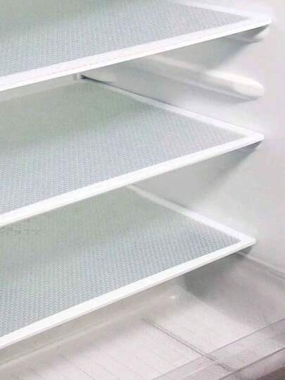 1/4/8 piezas Alfombrillas para refrigerador, forros lavables, impermeables y resistentes al aceite para estantes de refrigerador, estantes de vidrio del congelador, cajones de armario, organización de cocina