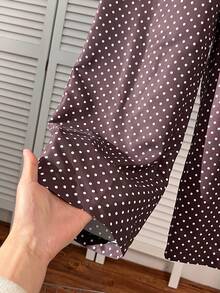 Tween Girls' Casual Polka Dot Print Pants - Brown - View 7