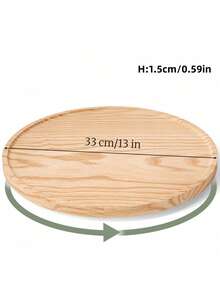 1 PC Lazy Susan Organizer, Bamboo Rotating Tray Cabinet Pantry Table Organization, Lazy Susan Spice Rack Turntable Organizer For Pantry, Dining Table, Kitchen, Countertop - Multicolor - View 5