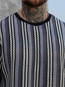 VENTUSAIL Men's Casual Knit-Textured T-Shirt - Multicolor - View 4