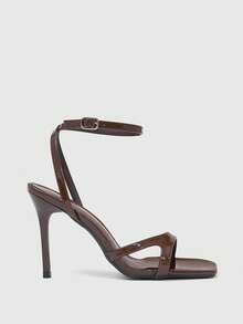 CUCCOO SZL Women Heeled Sandals - Mirror dark coffee - View 3