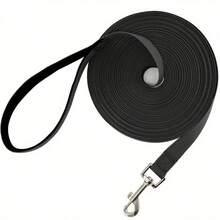 1PC Extra Long Pet Leash, Polyester Dog Training Leash, 5.9-50 Feet, For Obedience, Play, Camping And Backyard Exercise - Suitable For All Dog Breeds - Allows Dogs More Activity Range - Black - View 2