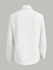 SHEIN LUNE 女士休闲印花前扣落肩衬衫，秋季款 - 彩色 - 查看 2