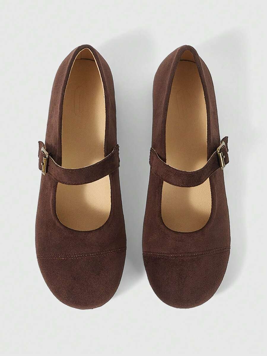 Sleekvia Women Shoes Spring And Autumn New Birkenstocks Women's Suede Mary Jane Shoes - Brown - View 1