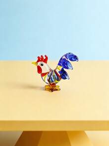 Zazumi 1pc Handmade Crystal Glass Mini Rooster Statue Decoration, Cute Mini Rooster Statue, Collectible Figurines, Very Suitable For DIY Home Decoration, Ideal For Holiday And Dining Table Decoration, Party Gifts,Practical Birthday Gift, Suitable For Christmas, Halloween, Mother's Day, Valentine's Day, New Year's Gifts, - Multicolor - View 13