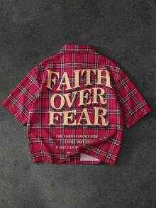 PAVTROS Men's Short Sleeve Cropped Shirt - Multicolor - View 1