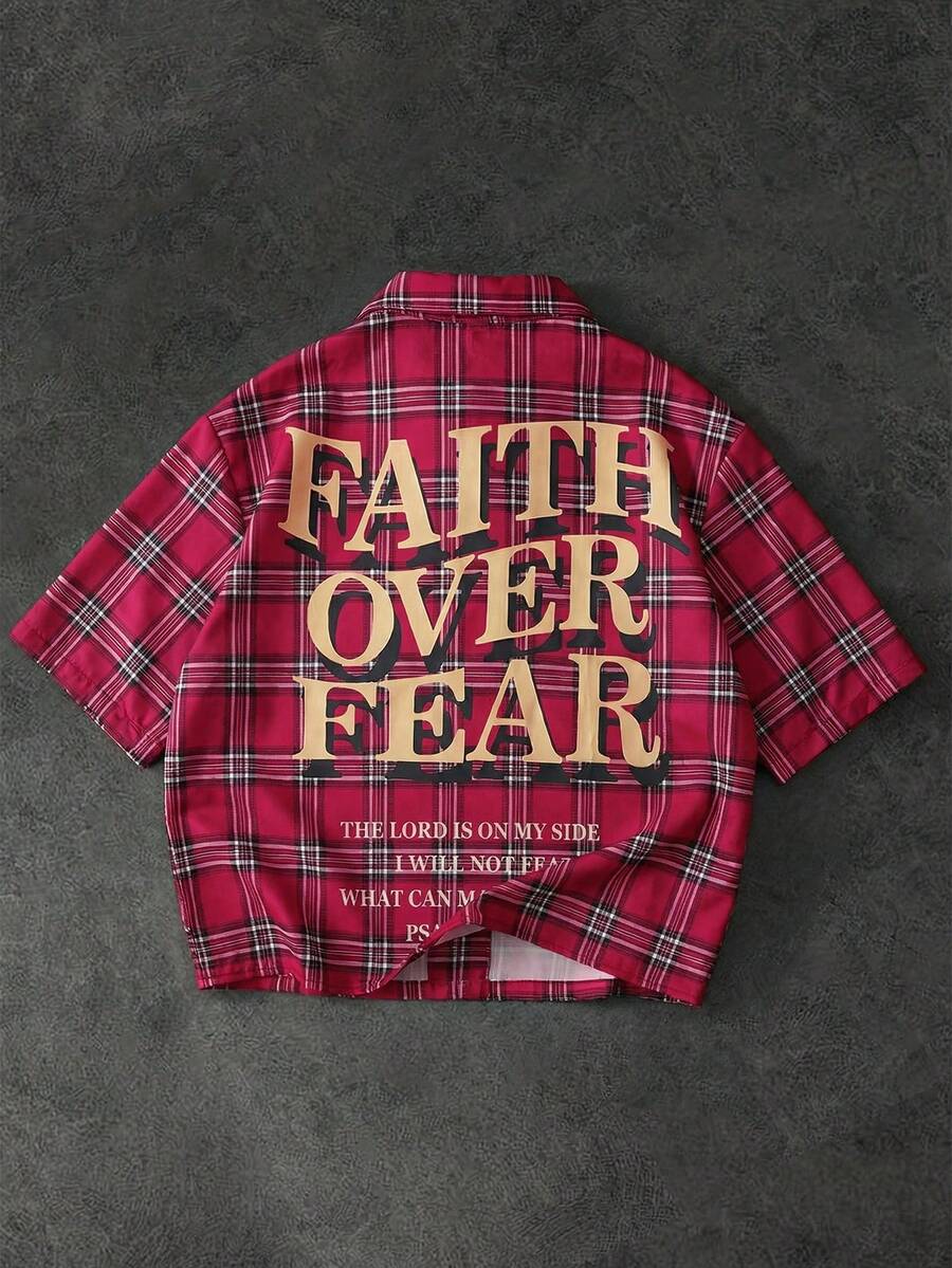 PAVTROS Men's Short Sleeve Cropped Shirt - Multicolor - View 1