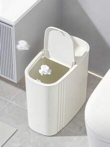 Cestino della spazzatura slim e di grande capacità con coperchio a scomparsa, adatto per l'immagazzinaggio multifunzionale di sacchetti della spazzatura, fazzoletti per aromaterapia, ecc. Cestino portarifiuti impermeabile adatto per cucina, camera da letto, ufficio, lavanderia, bagno, soggiorno, accessori per il bagno domestico, decorazione per la cucina - Multicolore - Visualizzare 8