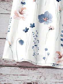 SHEIN LUNE 女士印花露背吊带雪纺吊带衫，浪漫优雅，适合春夏、户外活动、海滩度假，时尚别致 - 彩色 - 查看 5