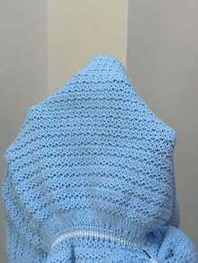 Selianne 女士打结镂空时尚百搭度假针织吊带背心 - 藍色 - 查看 8